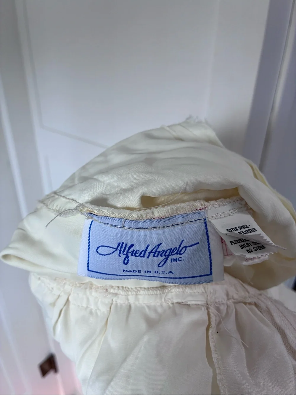 Vintage Alfred Angelo Wedding Dress Ivory Lace Cottagecore Victorian Style